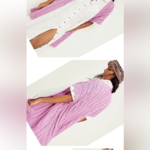 Free People Swingin Cable-knit Cream Sweater Dress - Picture 7 of 10